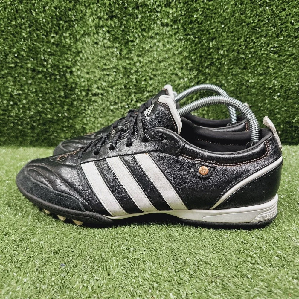 Adidas Adipure TRX Black Leather Indoor Turf Athletic Soccer Shoes Mens 9